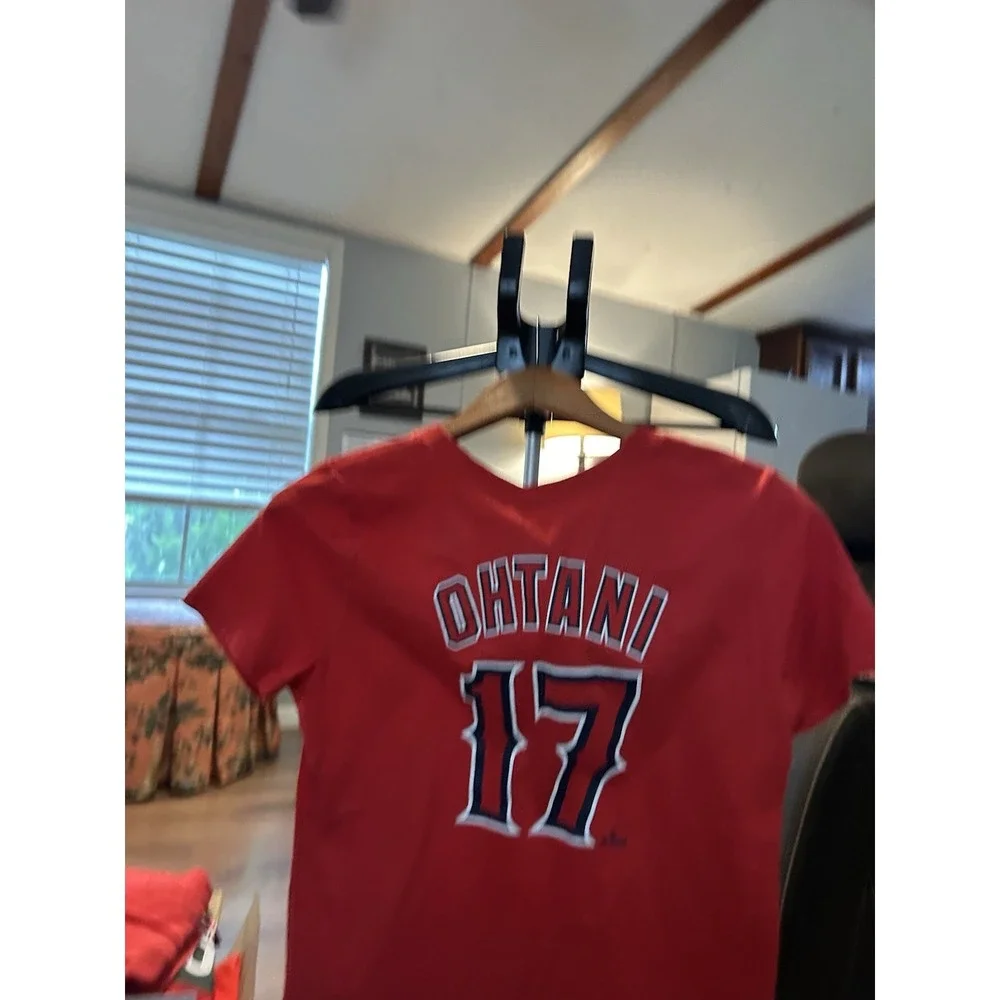 Nike Shohei Ohtani Angels #17 MLB Genuine Merchandis SS T-Shirt Red Sz Small NWT